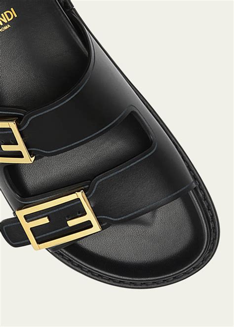 fendi flip flops size 5|Fendi slides with buckle.